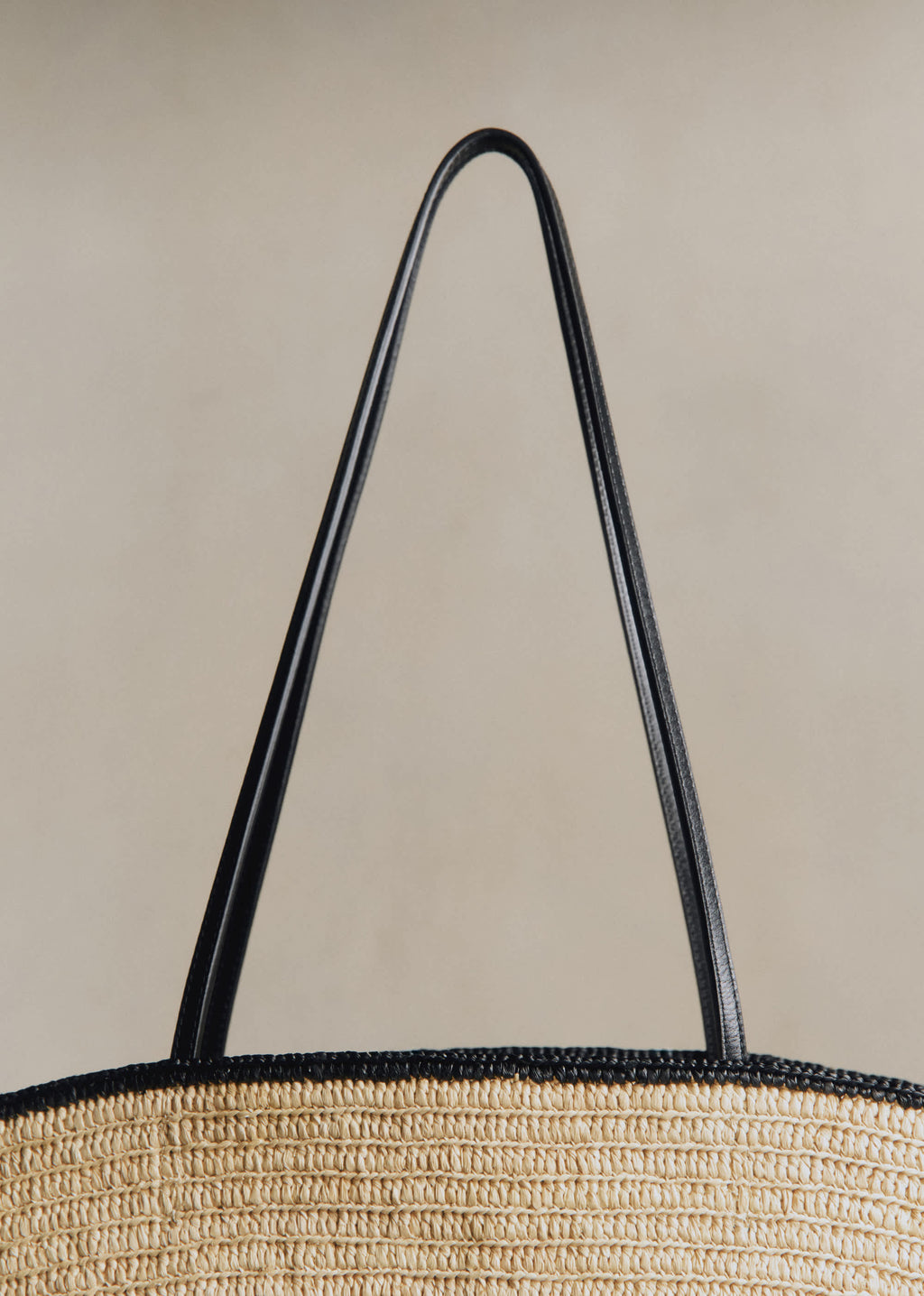 Panier Maia - Raphia Naturel Noir