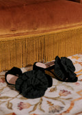 Sandales Renée - CFM Souliers x Editions Sézane - Velours Et Satin Noir