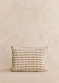 Coussin Tissé Pianissimo - Grand modèle - Café et Blush