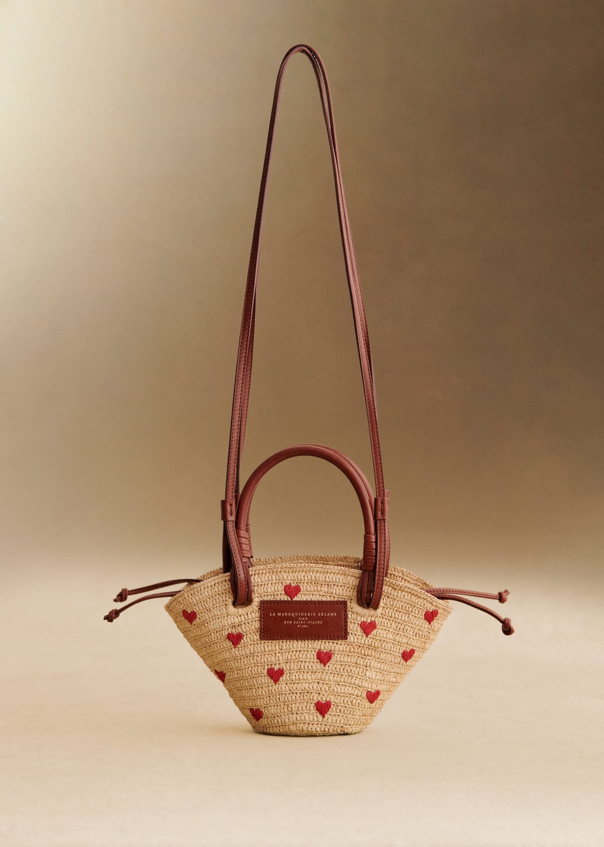 Panier Mini Justine - Raphia Broderie Coeur
