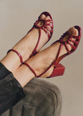 Sandales Gloria - Cerise Lisse