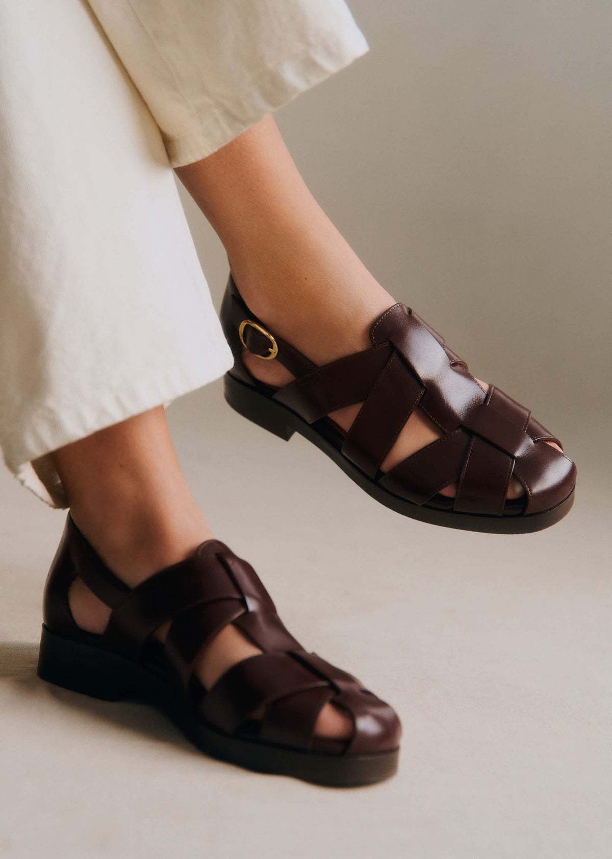 Sandales low Nellie - Chocolat Glacé