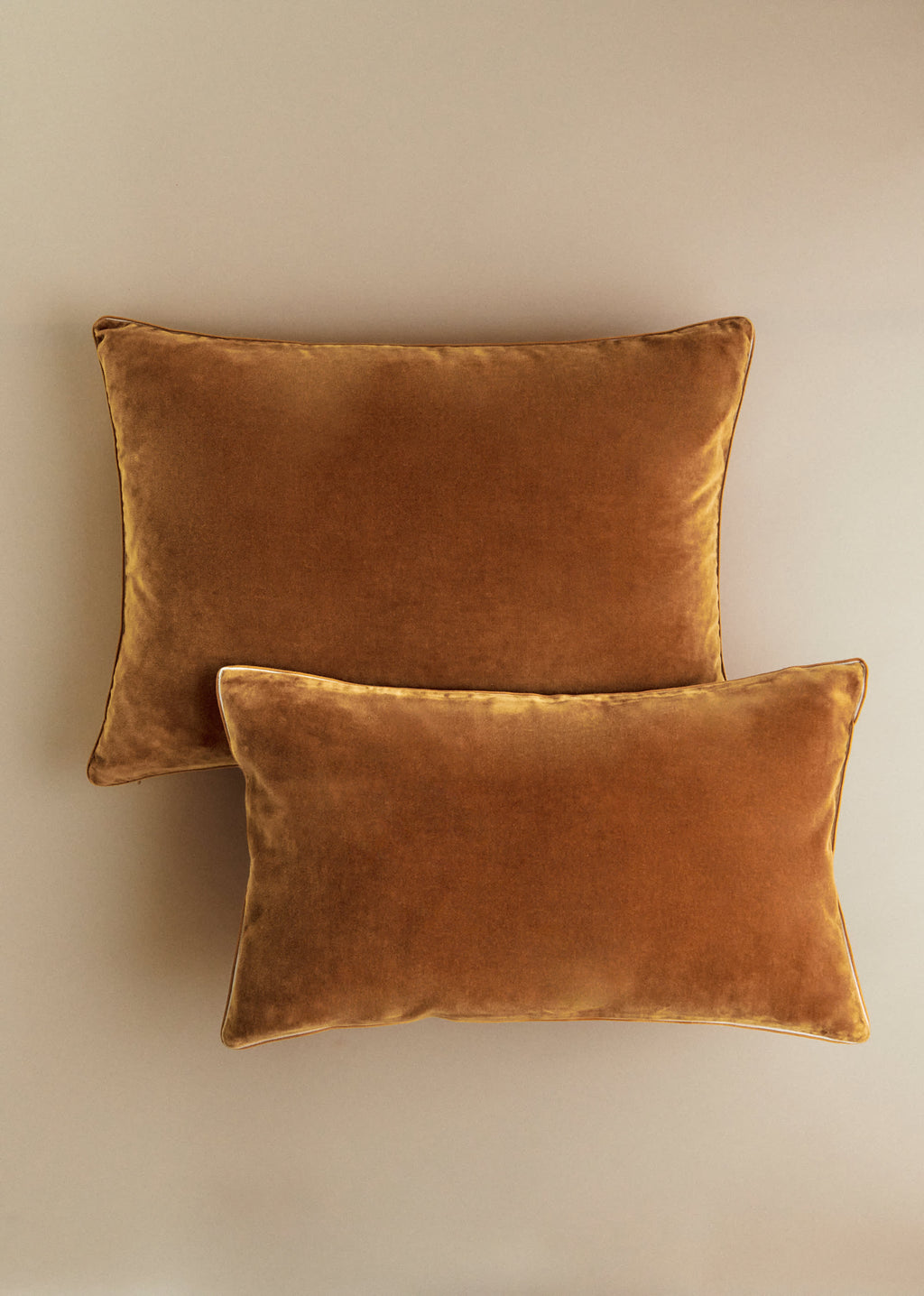 Coussin Velours Édition - Grand modèle - Caramel