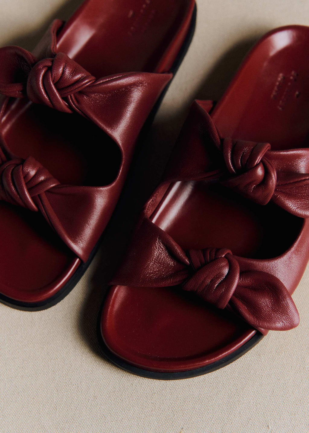 Mules Low Cleo - Bordeaux Lisse