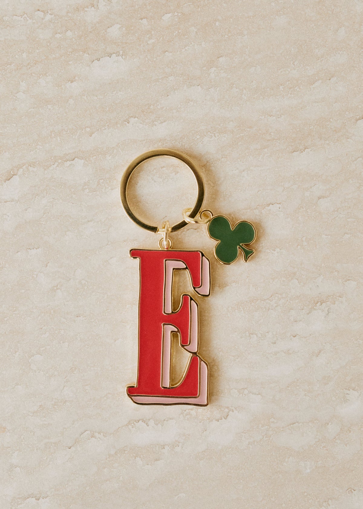 Porte-Clé Abécédaire - Lettre E - Rouge