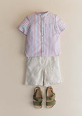 Chemise Benicio - Rayure Rouge Bleu Jaune