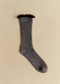 Chaussettes Elena Haute - Gris Chiné
