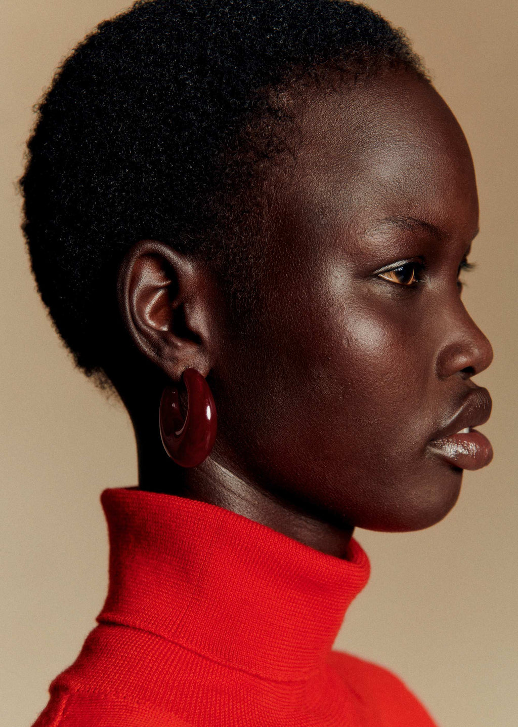 Anneaux Grace - Rouge Carmin