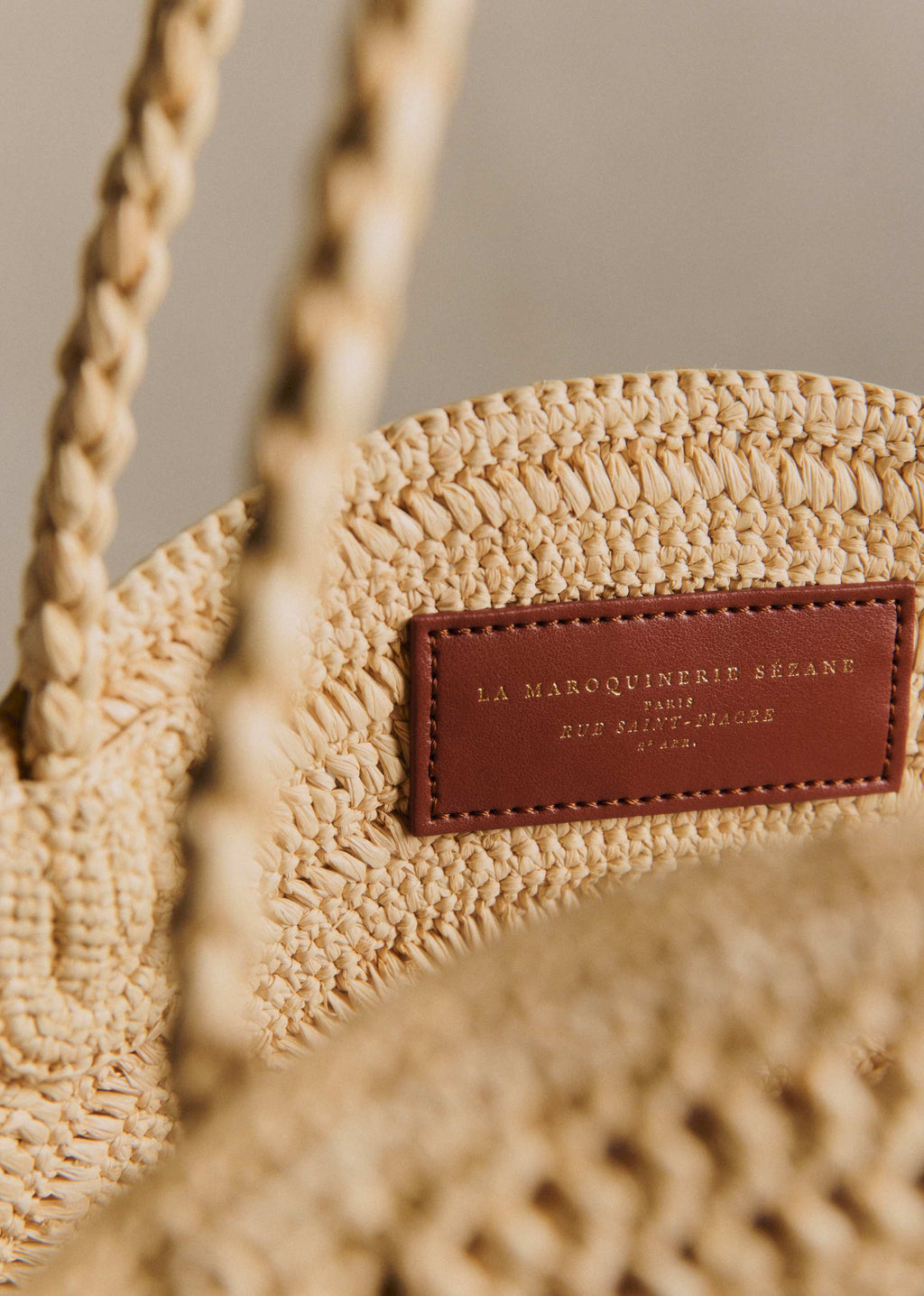 Panier June - Raphia Broderie Mimosa