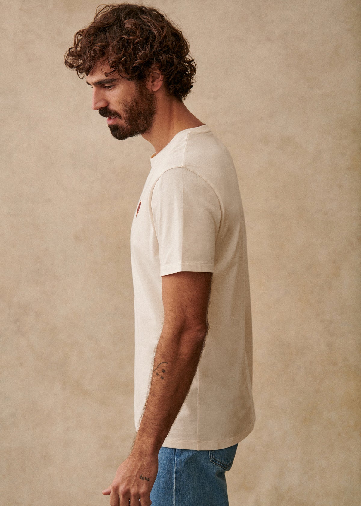 T-Shirt Coeur Chamade - Ecru / Rouge