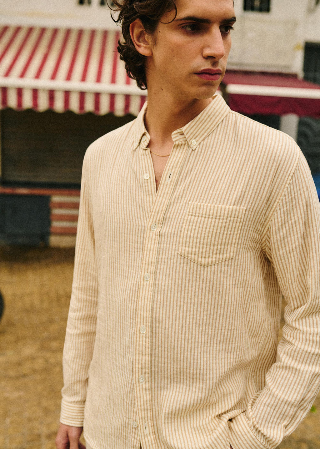Chemise Luke - Rayures Écru / Beige