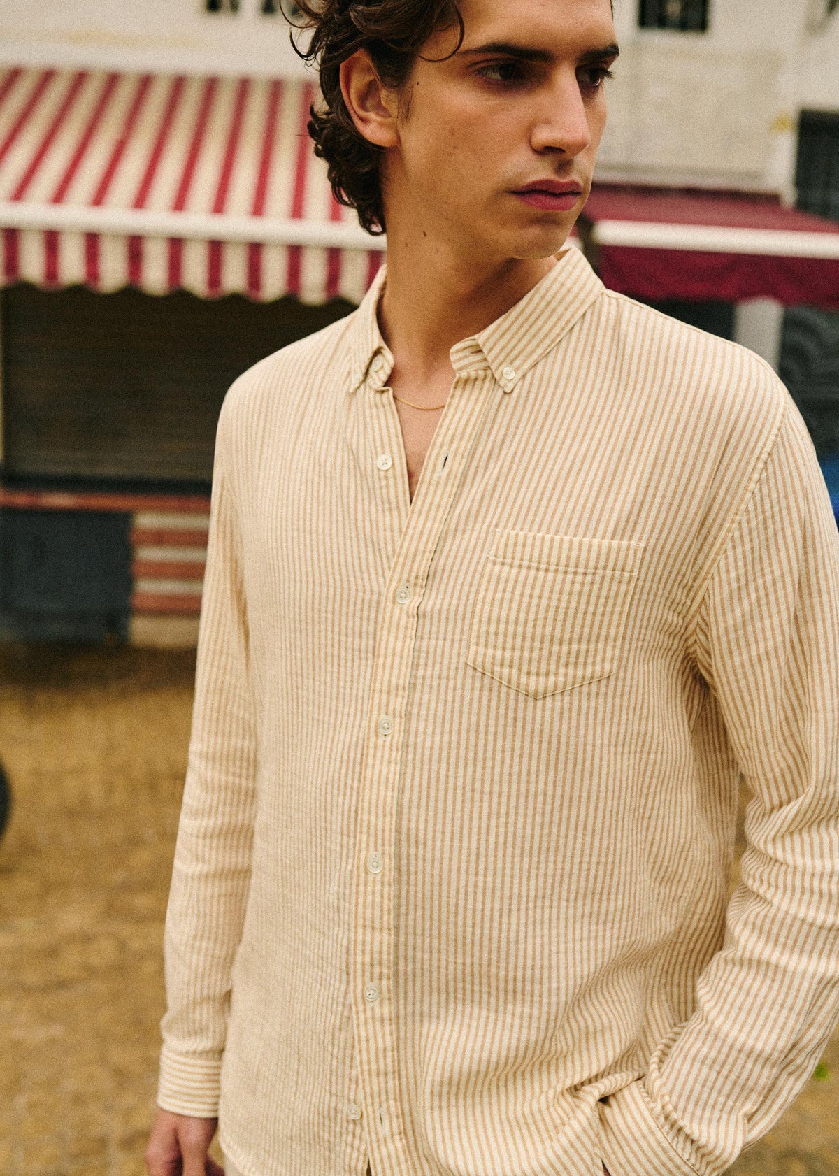 Chemise Luke - Rayures Écru / Beige