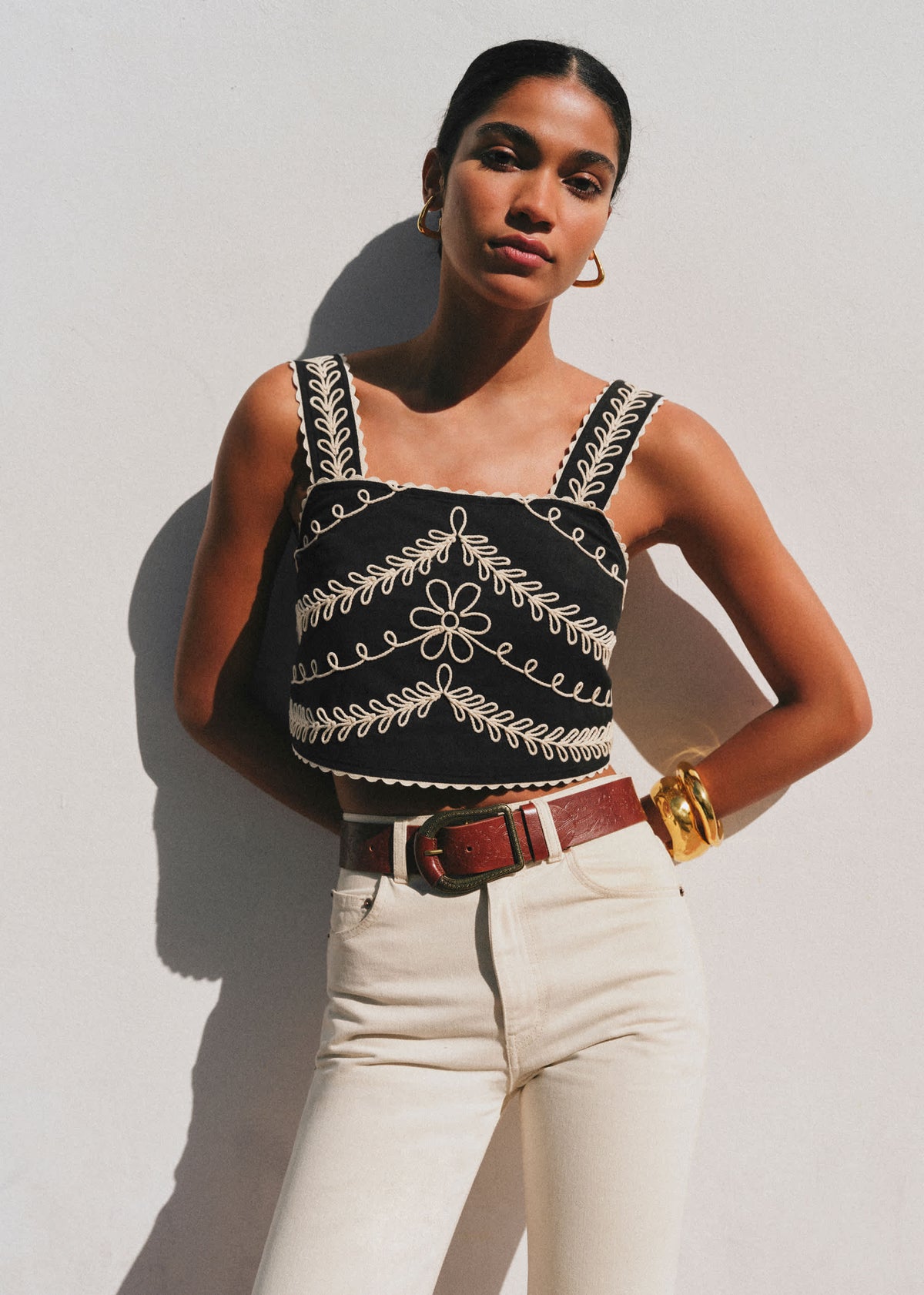 Blouse Marga - Noir Écru