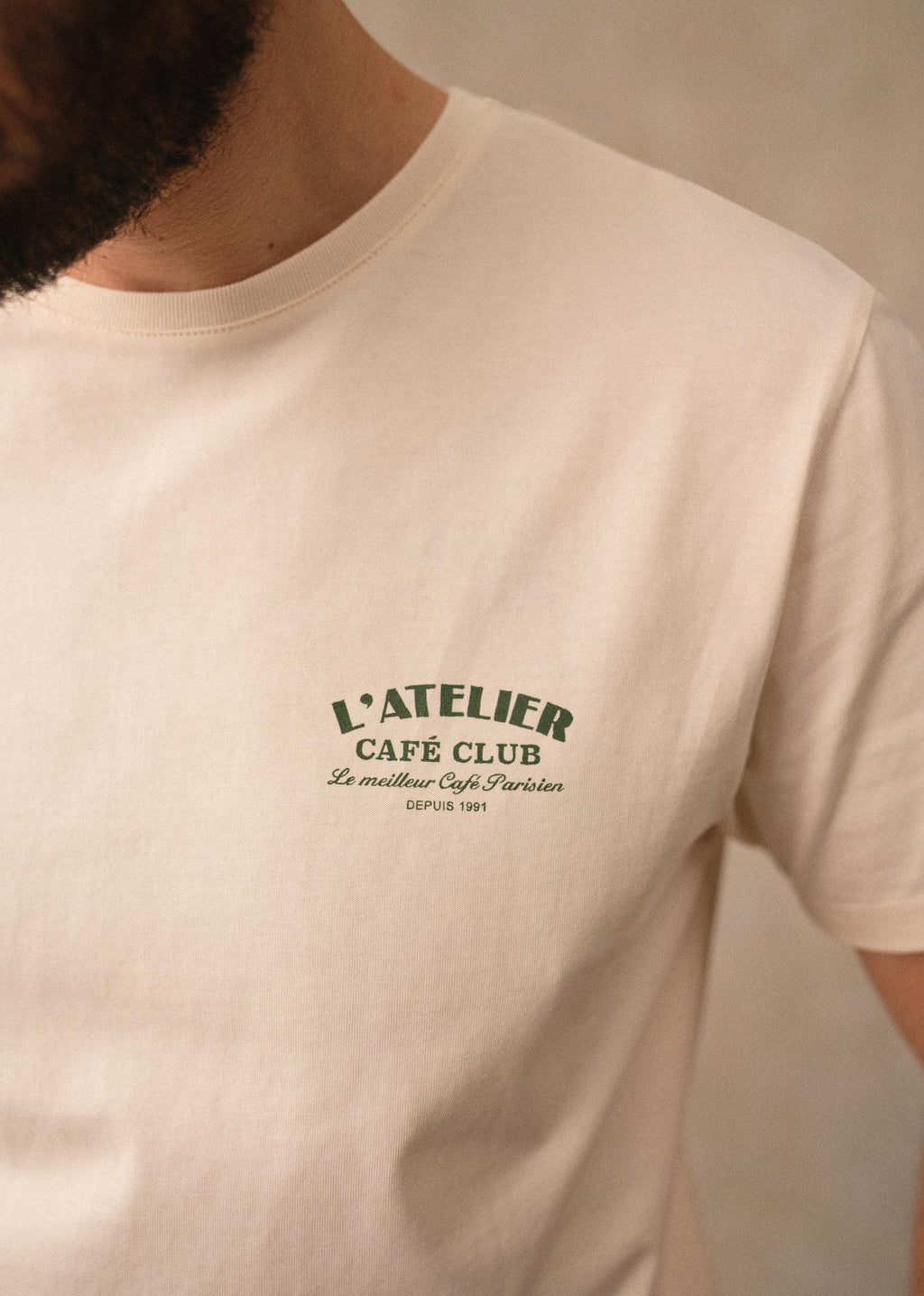 T-Shirt L'Atelier Café Club - Écru