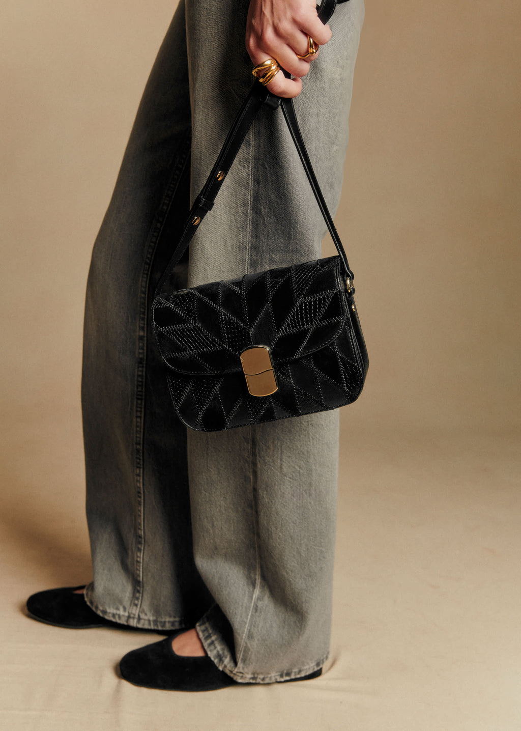 Sac Mini Milo Classique - Noir Patchwork Multi