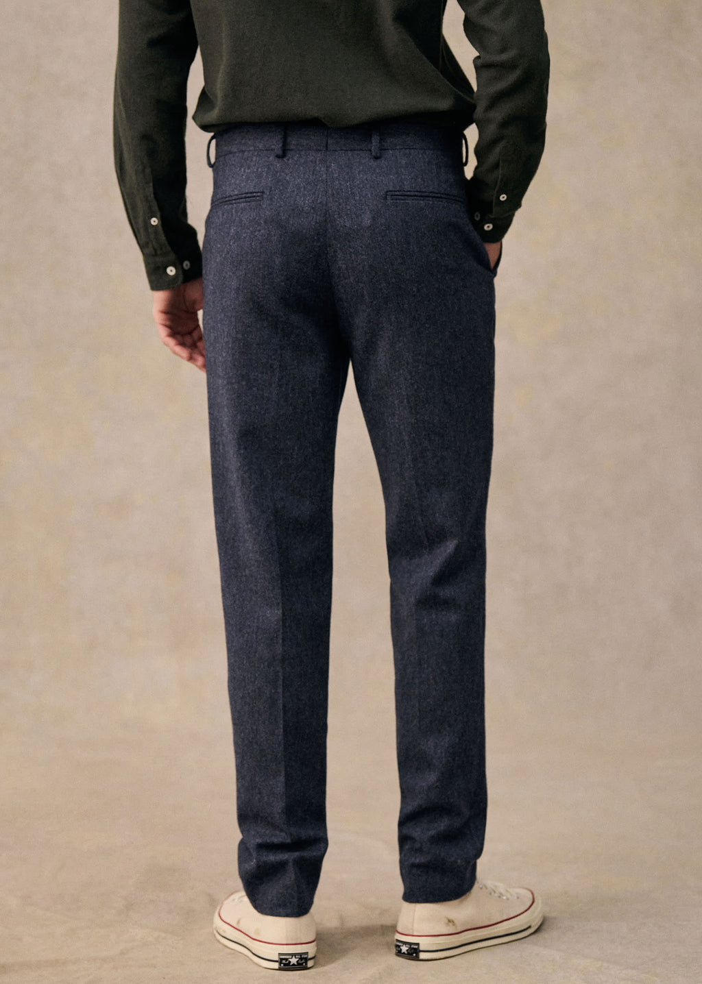 Pantalon Carl - Tweed Bleu Chiné