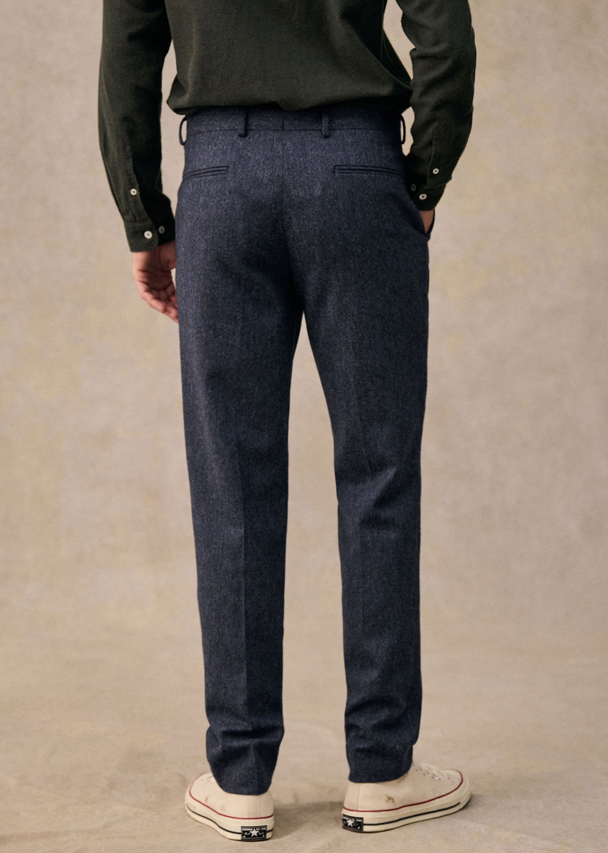 Pantalon Carl - Tweed Bleu Chiné