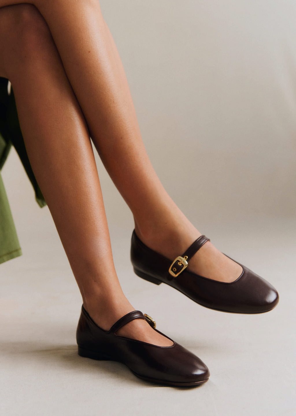 Ballerines Low Valentin - Chocolat Lisse