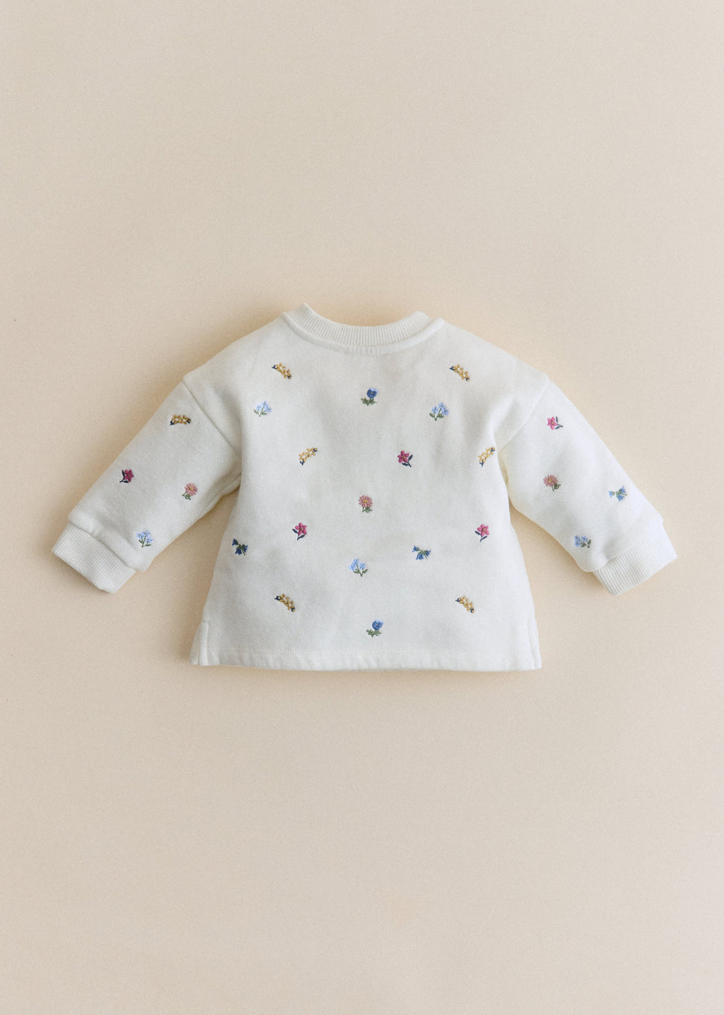 Sweat-Shirt Lulu - Ecru / Broderie Champ de fleurs