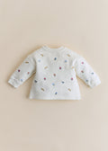 Sweat-Shirt Lulu - Ecru / Broderie Champ de fleurs