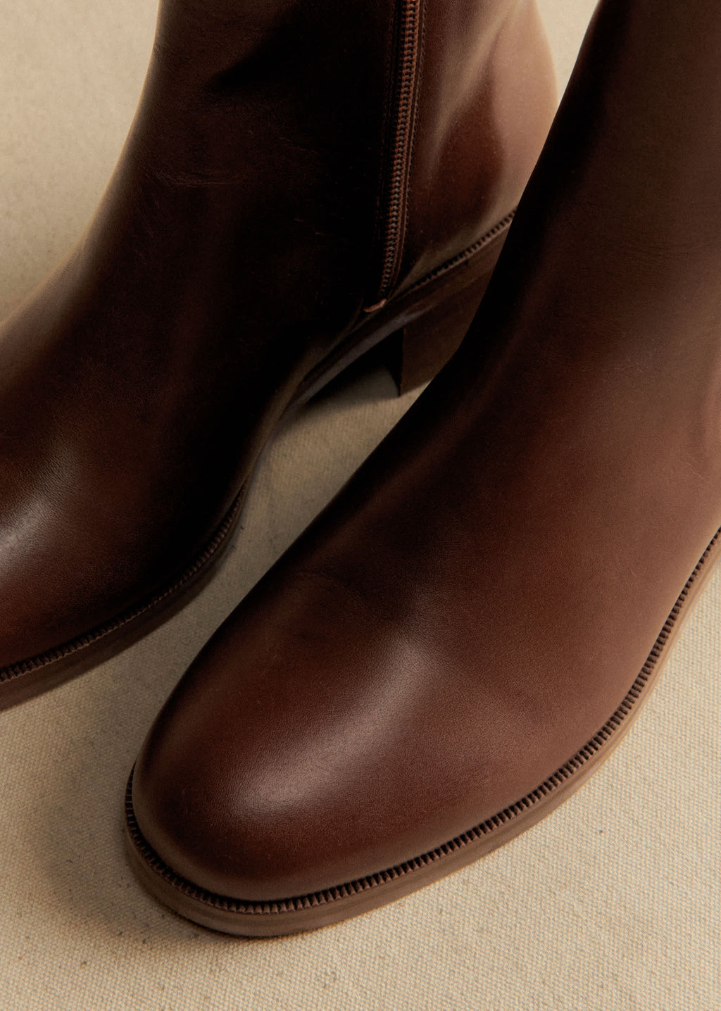 Bottines Low Agnès - Chocolat Lisse