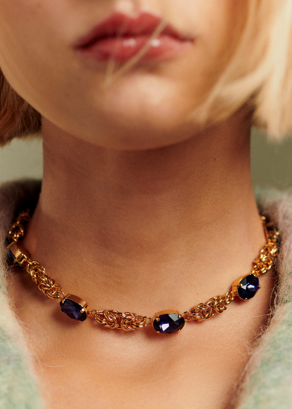 Collier Junie - Violet Doré
