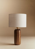 Lampe Traviata - Bois - Abat-jour Dolce - Jute Écru