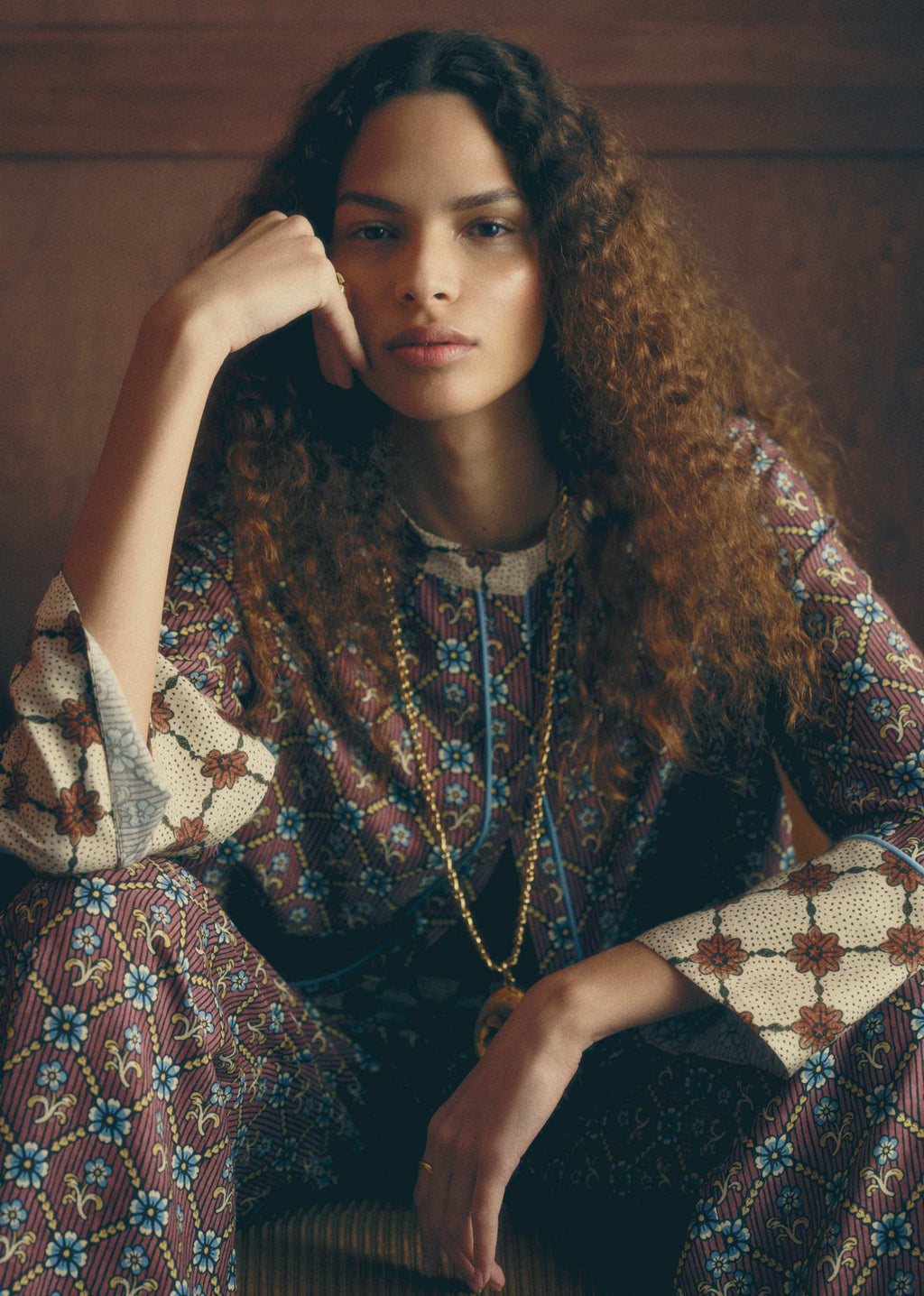 Blouse Lumilis - Sézane x Antoinette Poisson - Imprimé Coeur Garance
