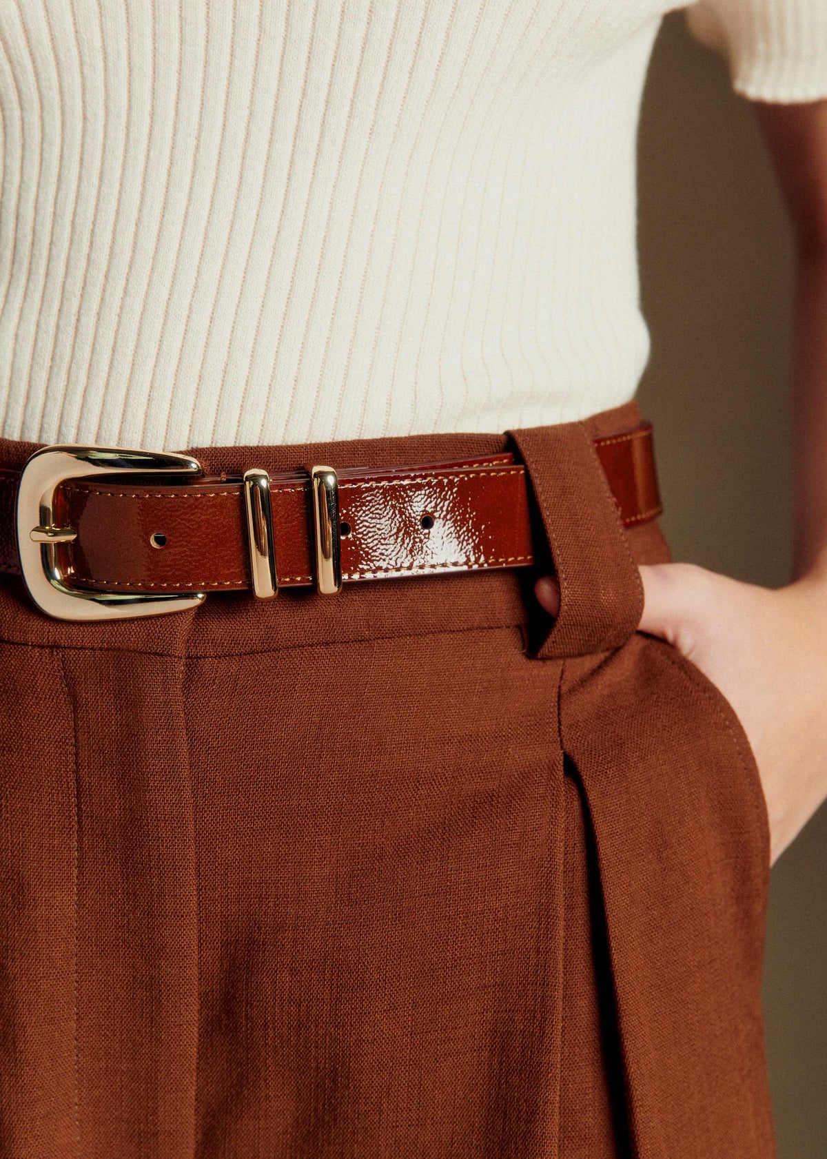 Ceinture Oria - Acajou Vernis