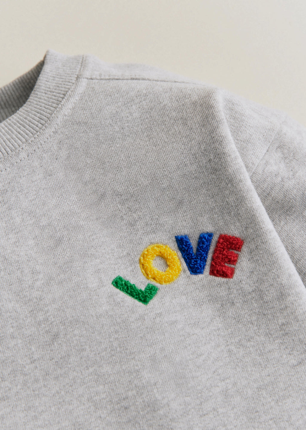 Sweat-Shirt Love - Gris Chiné / Multico