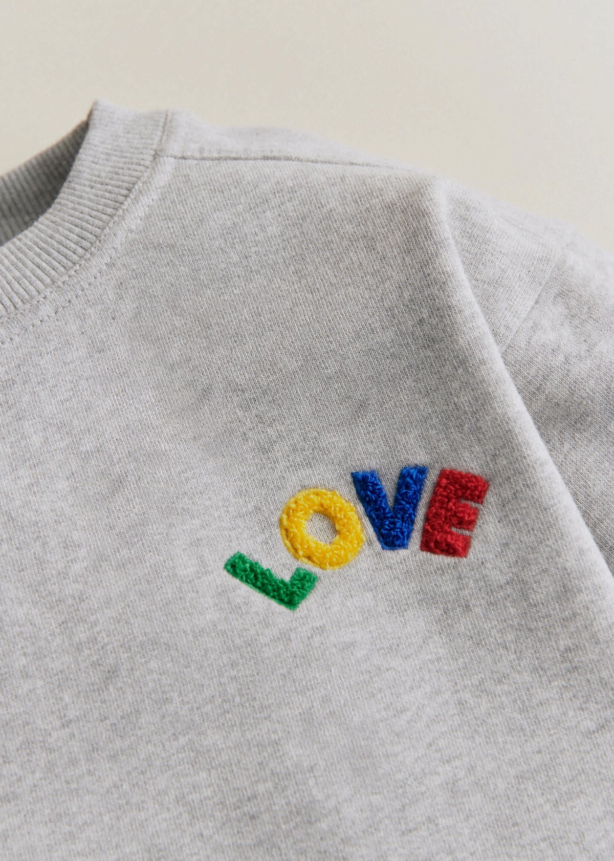 Sweat-Shirt Love - Gris Chiné / Multico