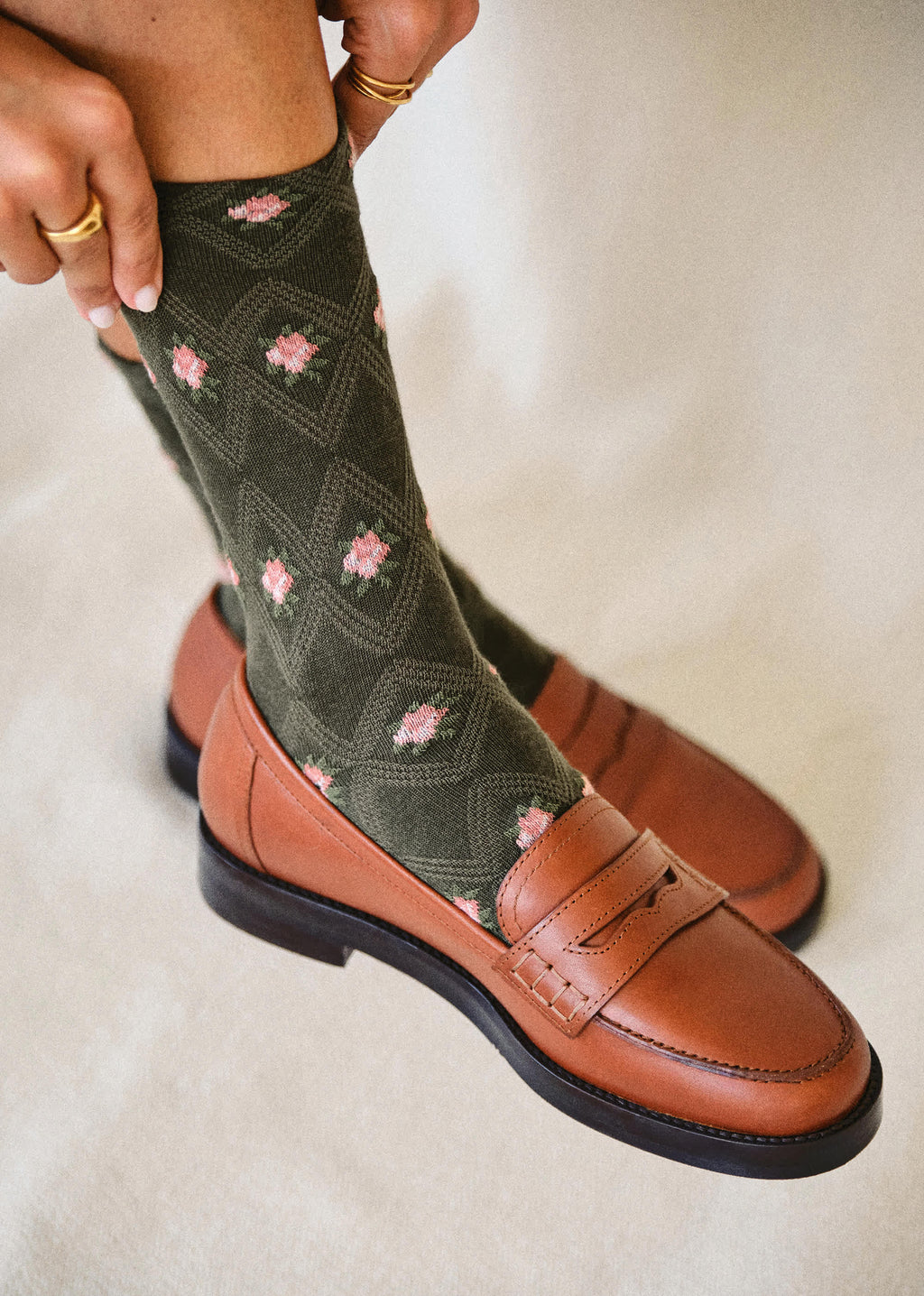 Chaussettes Julia - Olive