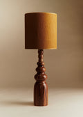 Lampe en bois sculpté vintage - Bois
