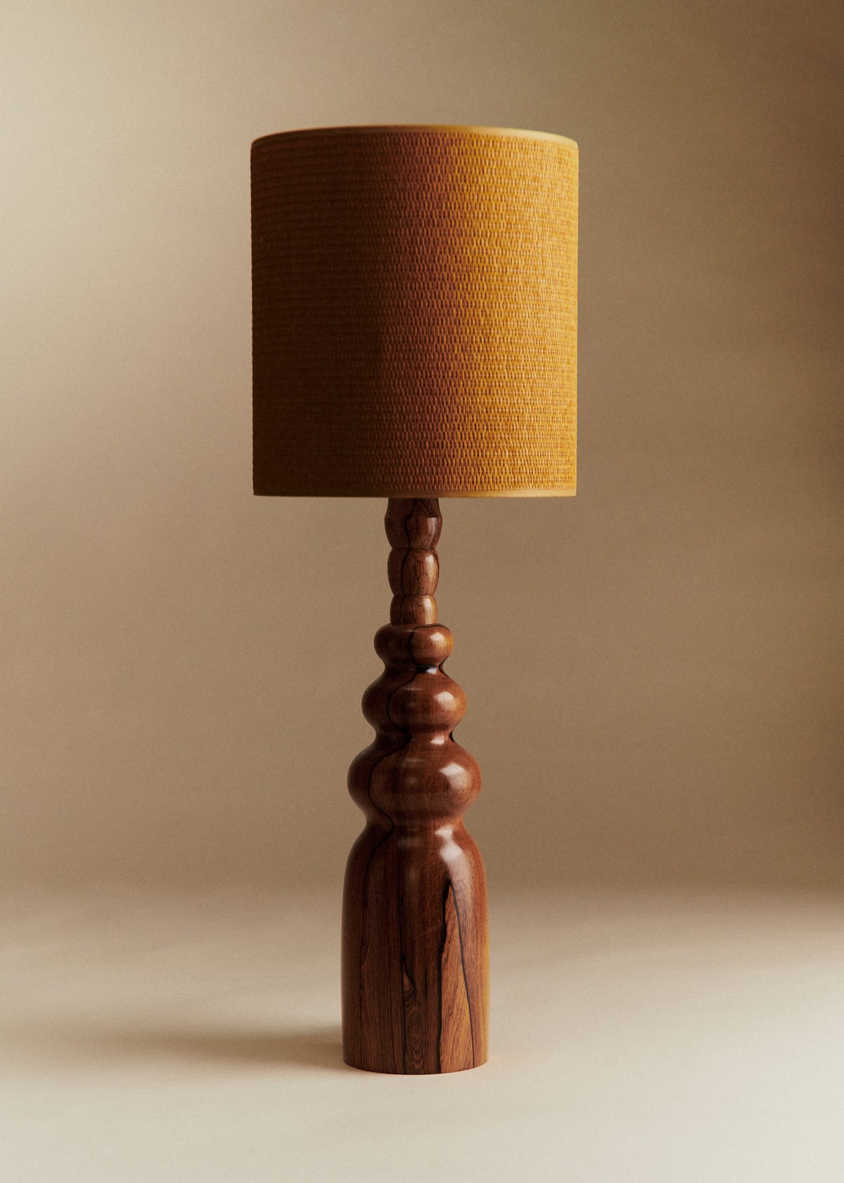 Lampe en bois sculpté vintage - Bois