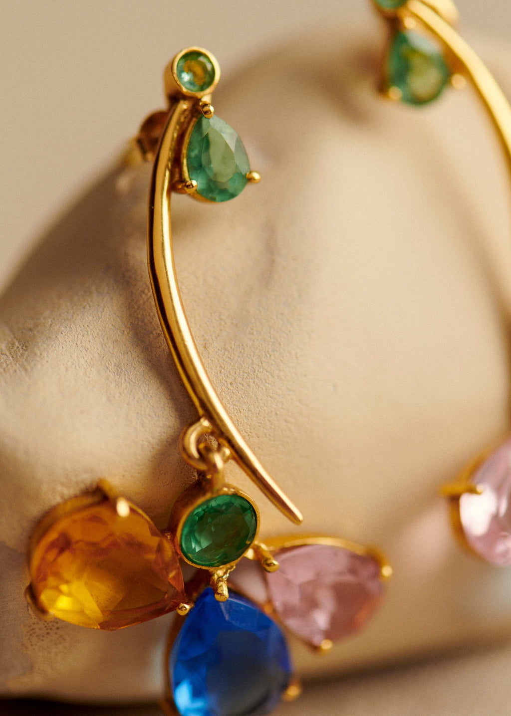 Boucles d'oreilles Gio - Vert d'Eau Multi