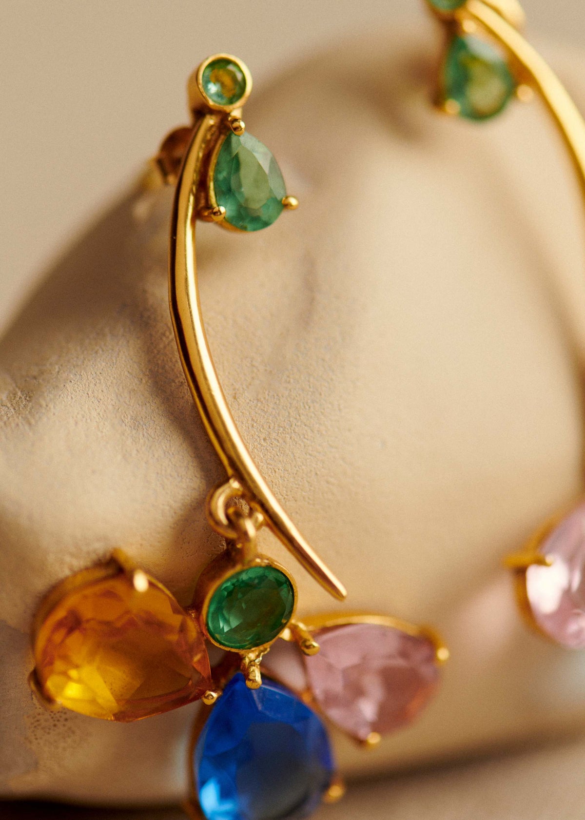 Boucles d'oreilles Gio - Vert d'Eau Multi