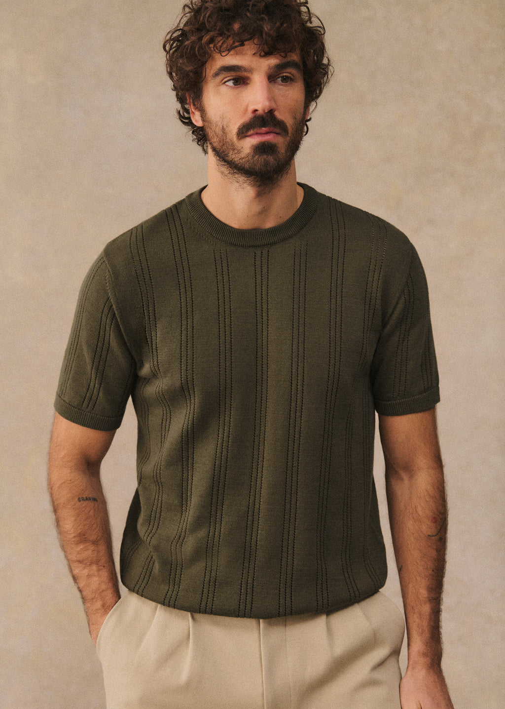 T-Shirt Maille Pio - Kaki