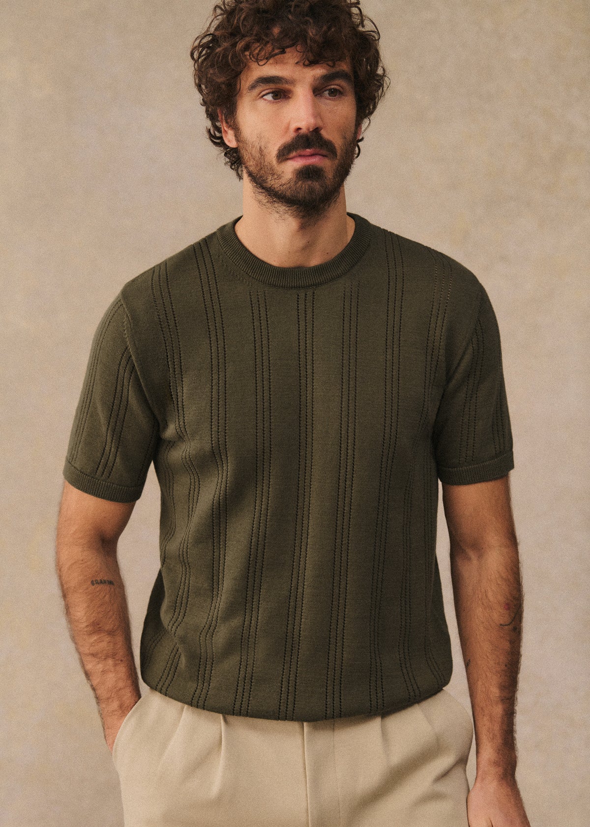 T-Shirt Maille Pio - Kaki