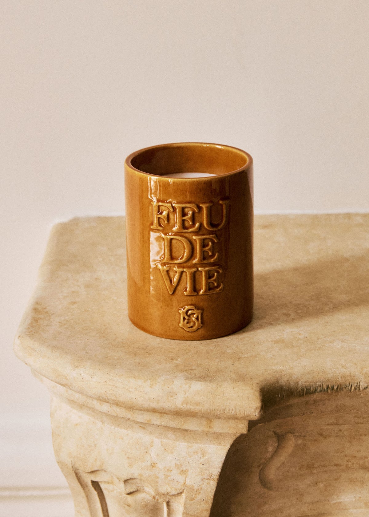 Bougie Feu de vie - Le Bois - Caramel