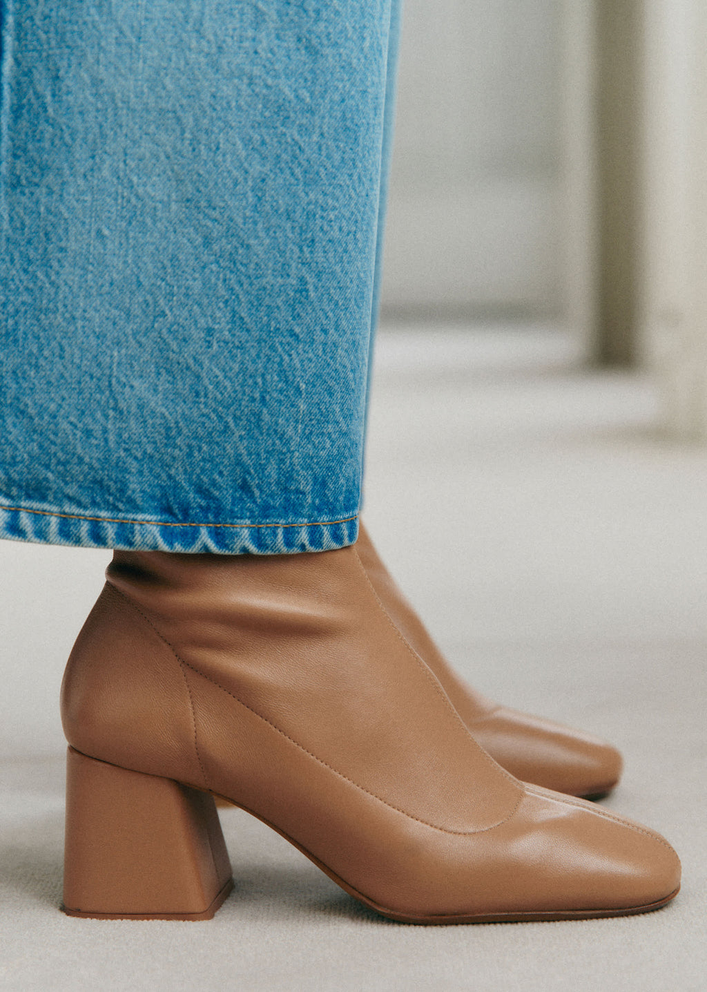 Bottines Aline - Miel Lisse