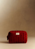 Trousse de toilette velours milleraie - Rouge