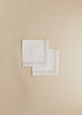 Set de 2 serviettes brodées - Ecru Uni