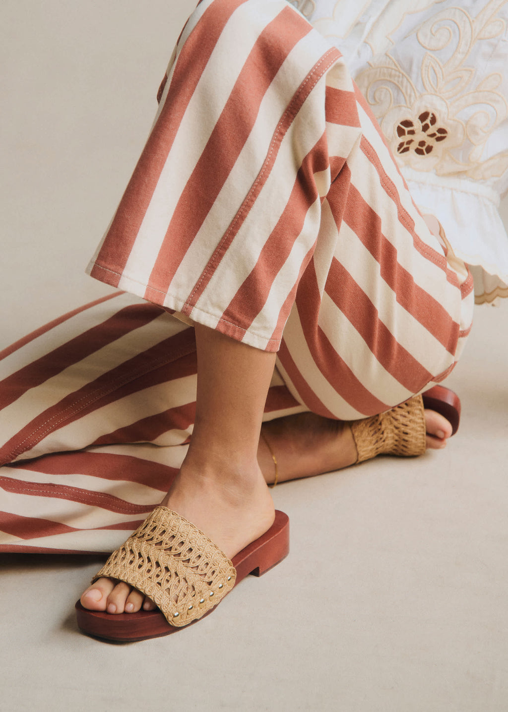 Sabots low Maria - Naturel Textile Tressé