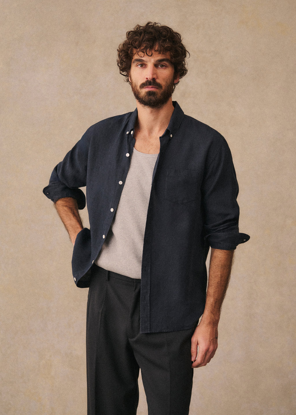 Chemise Charlie Lin - Marine