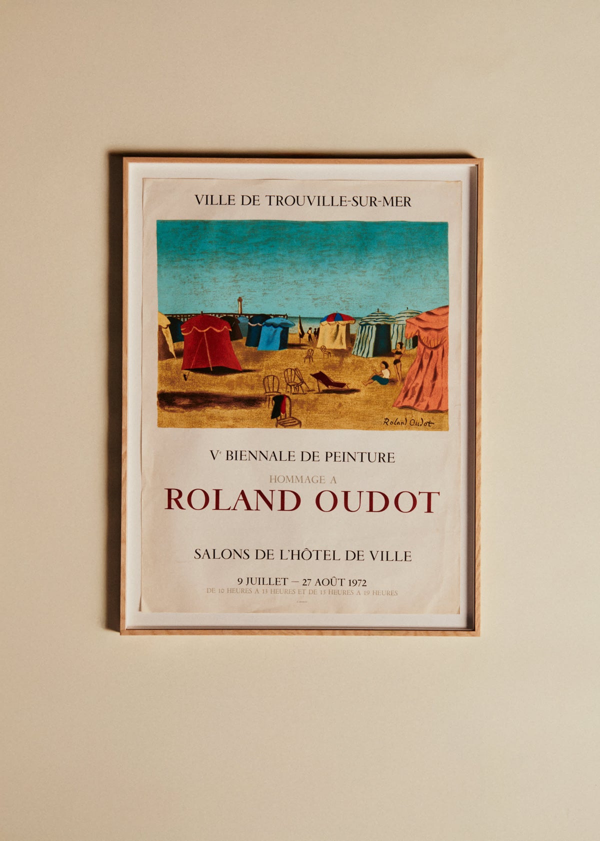 Affiche Salons de l'hôtel de ville, Roland Oudot, 1972 - 61,5 x 81,5 cm