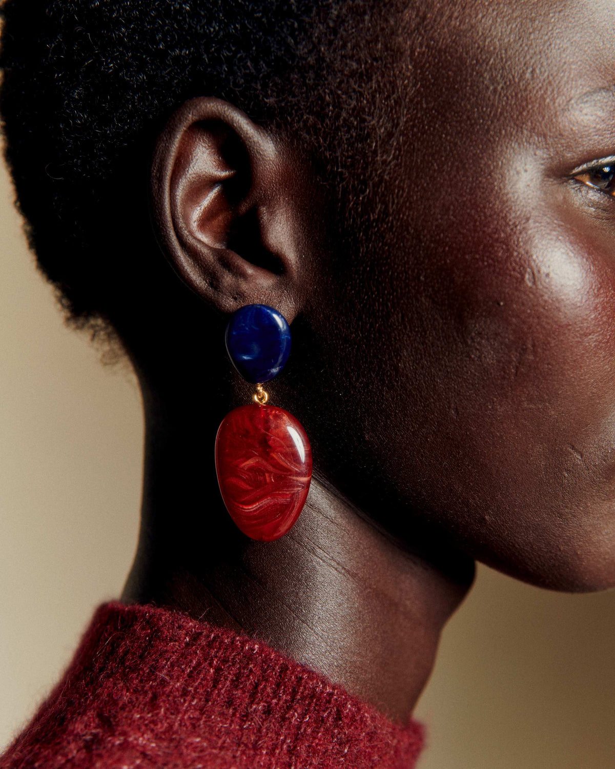 Boucles d'oreilles Carla - Bordeaux Multi