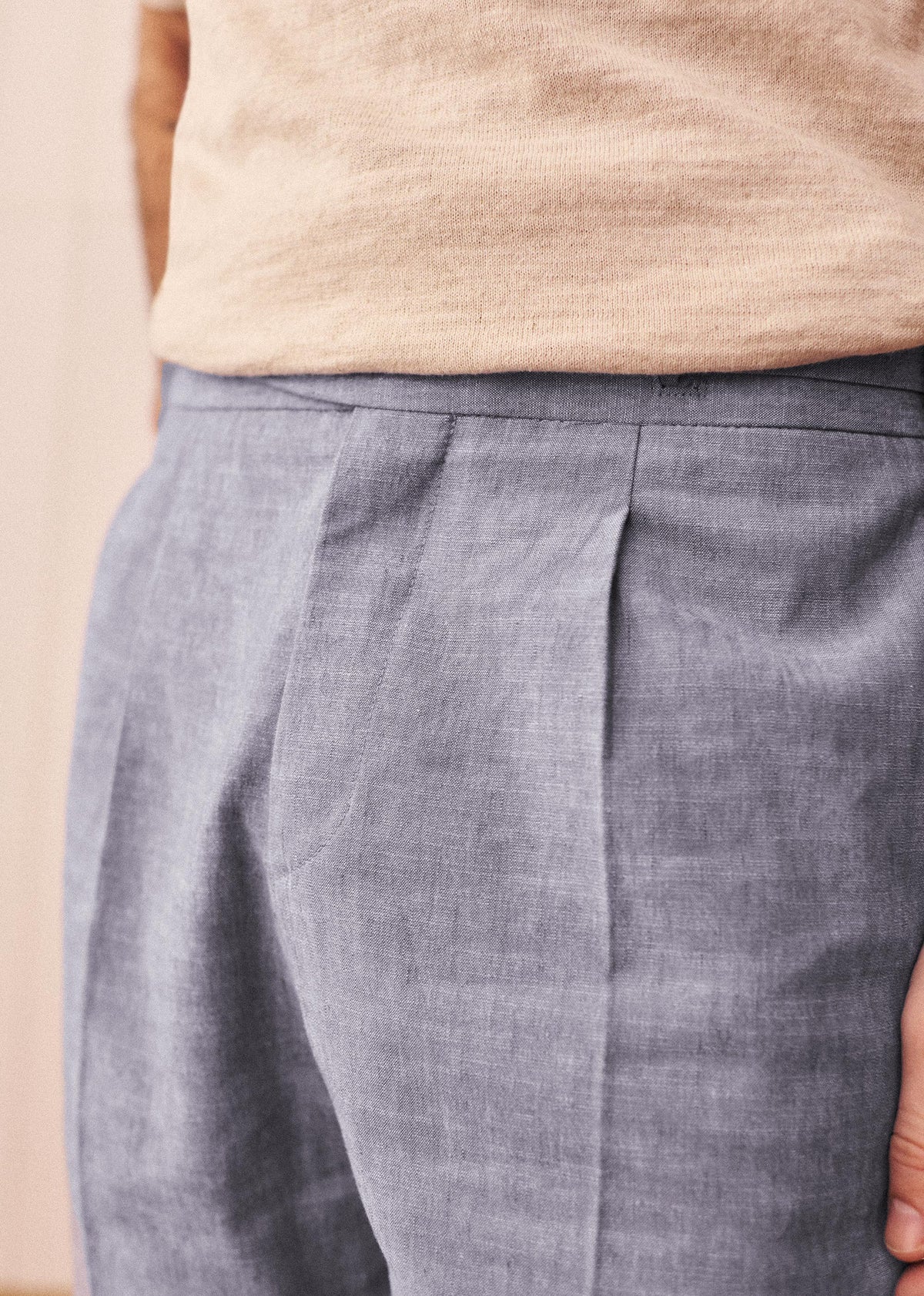 Pantalon Terence - Bleu Clair Chiné