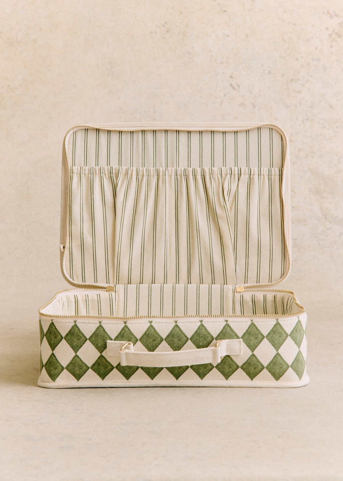 Valisette damier - Imprimé damier vert