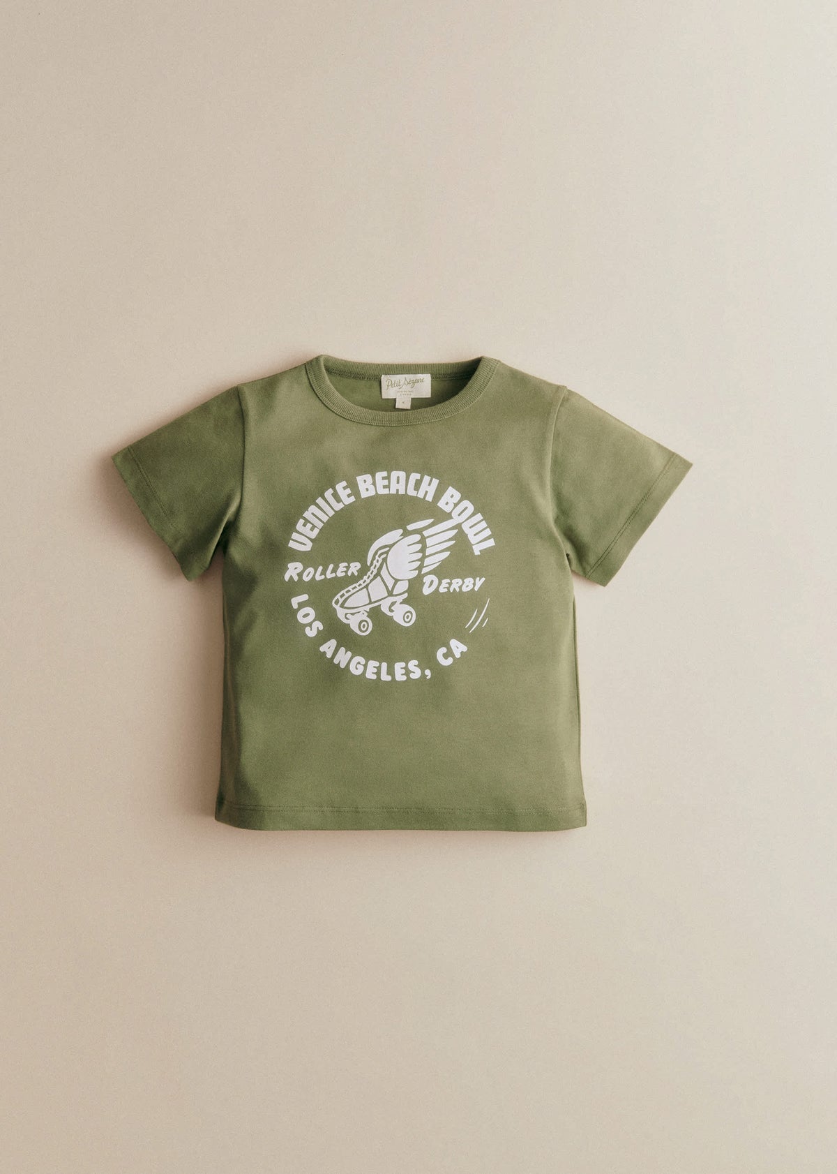 T-Shirt Roller Derby - Vert Chance / Écru