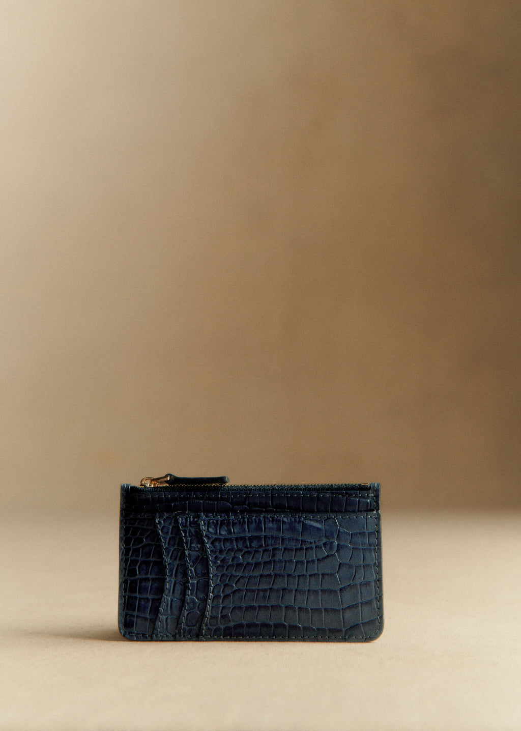 Porte-cartes Grand Alfred - Denim Croco